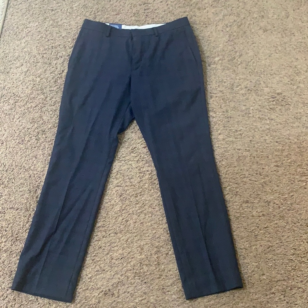 Men’s Navy Plaid Dress Pants